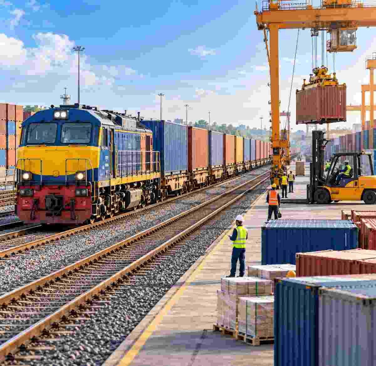 Rail freight cargo transportation services